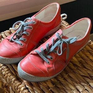 Joseph Siebel red leather lace ups